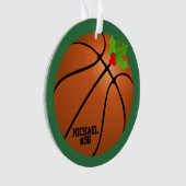 Basketball Personalisiertes Foto Weihnachten Ornament (Vorderseite)