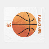 Basketball (Personalizable) Fleecedecke (Vorderseite (Horizontal))
