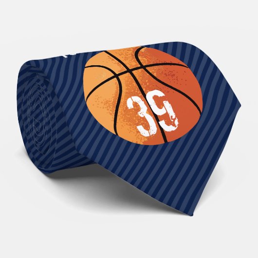 Basketball (Personalizable) Krawatte (Gerollt)