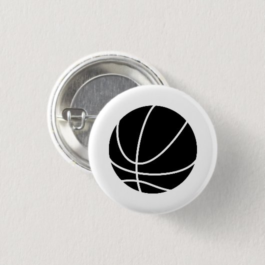 Basketball-Piktogramm-Knopf Button (Vorne & Hinten)