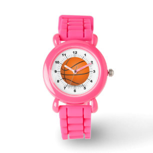Basketball Pink-Glitzer-Strap-Watch für Kinder Armbanduhr