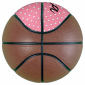 Basketball Pink Polk a dot Kuh Pink Hearts (Rechts)