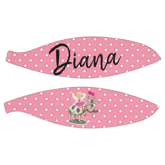 Basketball Pink Polk a dot Kuh Pink Hearts (Panele)