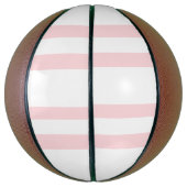 Basketball Pink & Weiß gestreift (Vertikal)