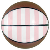 Basketball Pink & Weiß gestreift (Vorderseite)