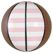 Basketball Pink & Weiß gestreift (Vertikal)