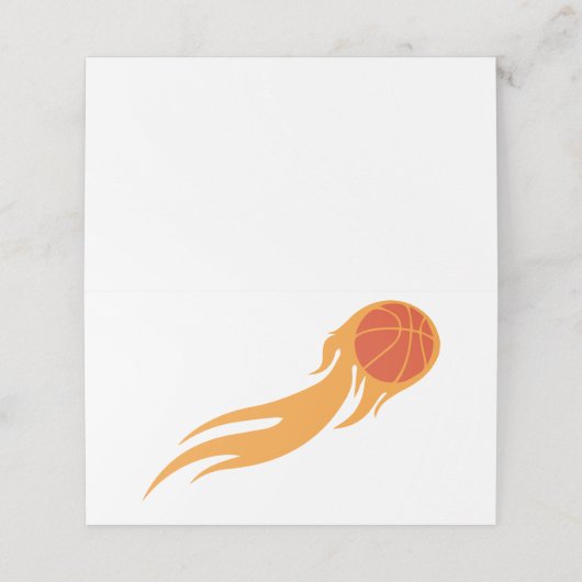 Basketball Platzkarte (Außenseite Aufgefaltet)