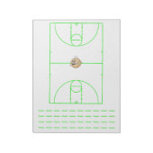 Basketball Playbook Green | Notizblock (Rotiert)