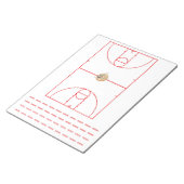 Basketball Playbook Red | Notizblock (angewinkelt)