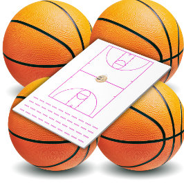 Basketball Playbook Red | Notizblock