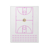 Basketball Playbook Rosa | Notizblock (Rotiert)