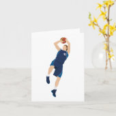 Basketball Player 3 Punkte Karte (Gelbe Blume)