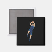 Basketball Player 3 Punkte Magnet (Vorderseite/Rückseite)