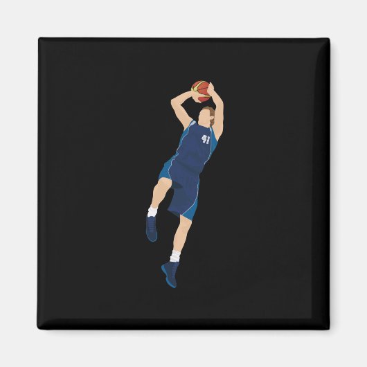 Basketball Player 3 Punkte Magnet (Vorne)