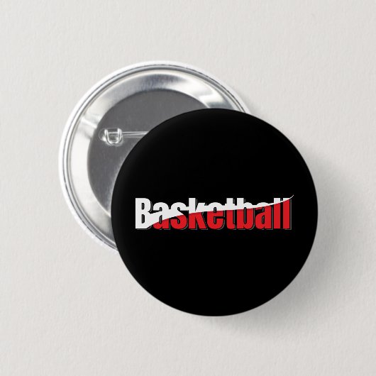 Basketball Player Abstrakt Swish - Word Art Button (Vorne & Hinten)