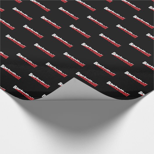 Basketball Player Abstrakt Swish - Word Art Geschenkpapier (Ecke)