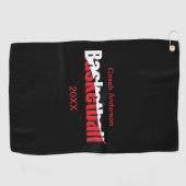 Basketball Player Abstrakt Swish - Word Art Golfhandtuch (Horizontal)