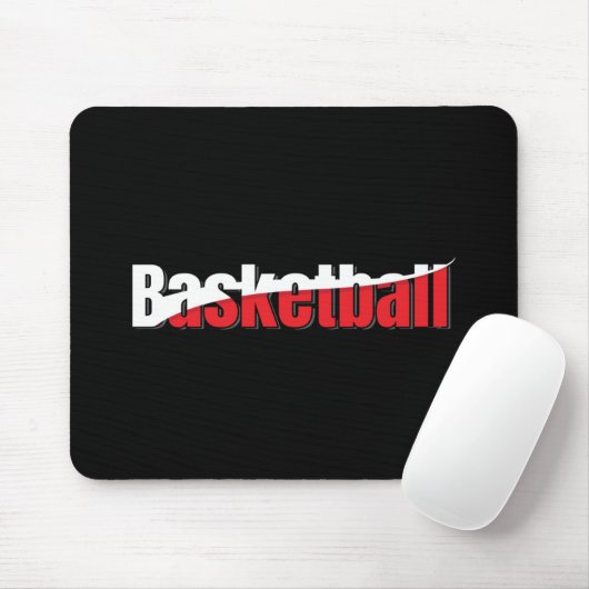 Basketball Player Abstrakt Swish - Word Art Mousepad (Mit Mouse)