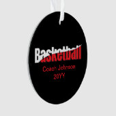 Basketball Player Abstrakt Swish - Word Art Ornament (Vorderseite)
