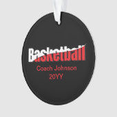 Basketball Player Abstrakt Swish - Word Art Ornament (Vorderseite)