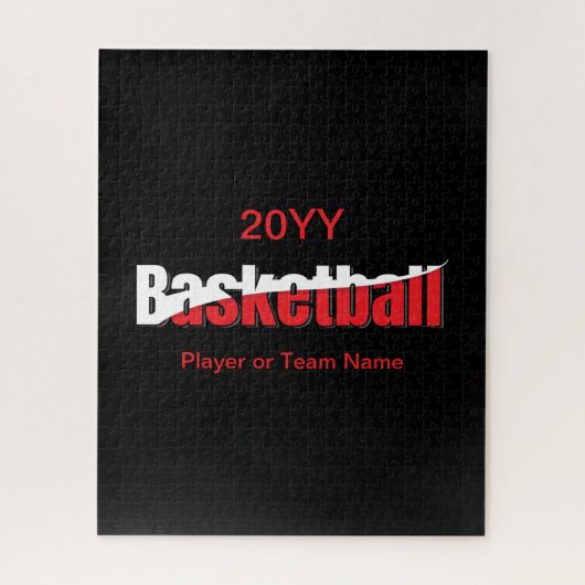 Basketball Player Abstrakt Swish - Word Art Puzzle (Vertikal)