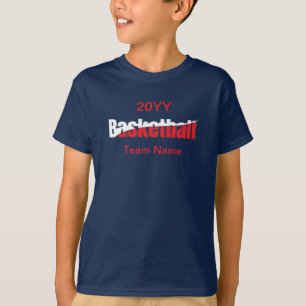 Basketball Player Abstrakt Swish - Word Art T-Shirt