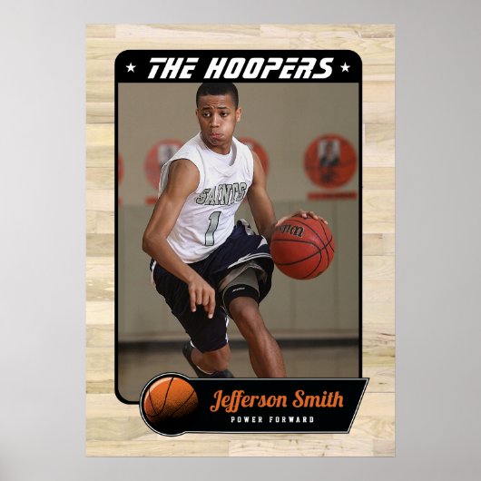 Basketball-Player anpassbar Poster (Vorne)