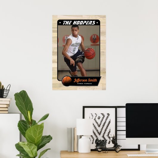 Basketball-Player anpassbar Poster (Heimbüro)