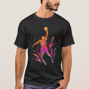 Basketball-Player Art Coole Abstrakte Baske T-Shirt