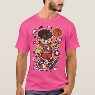 Basketball-Player-Cartoon-Charakter - Funny für T-Shirt