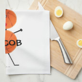 Basketball Player Cartoon Handtuch (Viertel Falte)