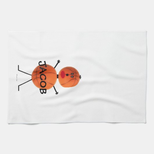 Basketball Player Cartoon Handtuch (Horizontal)