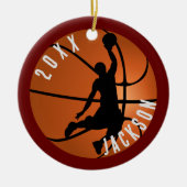 Basketball Player Christmas Keramik Ornament (Vorne)