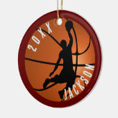 Basketball Player Christmas Keramik Ornament (Links)