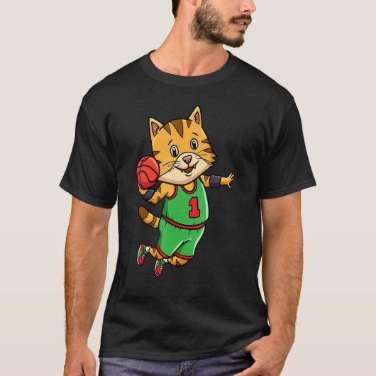 Basketball Player Coach Bball Hoop Cat Owner T-Shirt (Vorderseite)