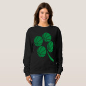 Basketball Player Coach Shamrock St Patricks Day I Sweatshirt (Vorne ganz)