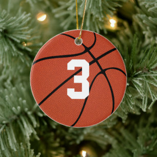 Basketball Player Custom Jersey Nummer oder Buchst Keramik Ornament