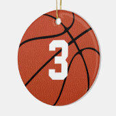Basketball Player Custom Jersey Nummer oder Buchst Keramik Ornament (Links)