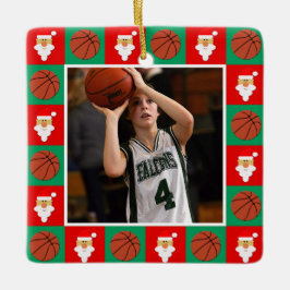 Basketball Player Custom Sports Photo Christmas Keramikornament