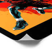 Basketball Player Dunking Basket Poster (Ecke)