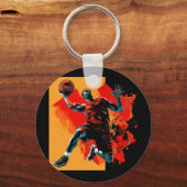 Basketball Player Dunking Basket Schlüsselanhänger (Vorderseite)