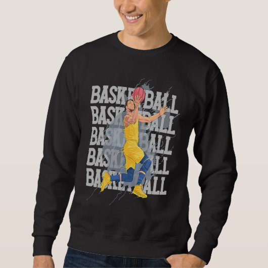 Basketball Player Dunking Hoops Coach Team Sweatshirt (Vorderseite)