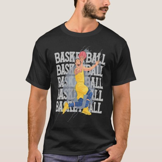 Basketball Player Dunking Hoops Coach Team T-Shirt (Vorderseite)