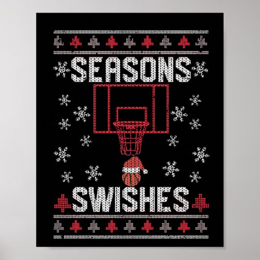 Basketball Player Fan Ugly Christmas PJ Poster (Vorne)