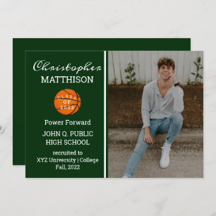 Basketball Player Foto Abschluss Ankündigung