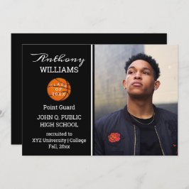 Basketball Player Foto Abschluss Ankündigung