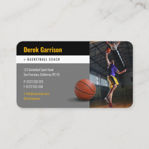 Basketball Player Foto Basketballtrainer Visitenkarte
