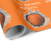 Basketball Player Geschenkpapier (Rolleneckpunkt)