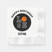 Basketball Player Girl, Basketball Girl Birthday Serviette (Vorderseite)