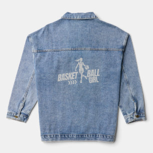 Basketball Player Girl, Geburtstagsgeschenk, Team Jeansjacke